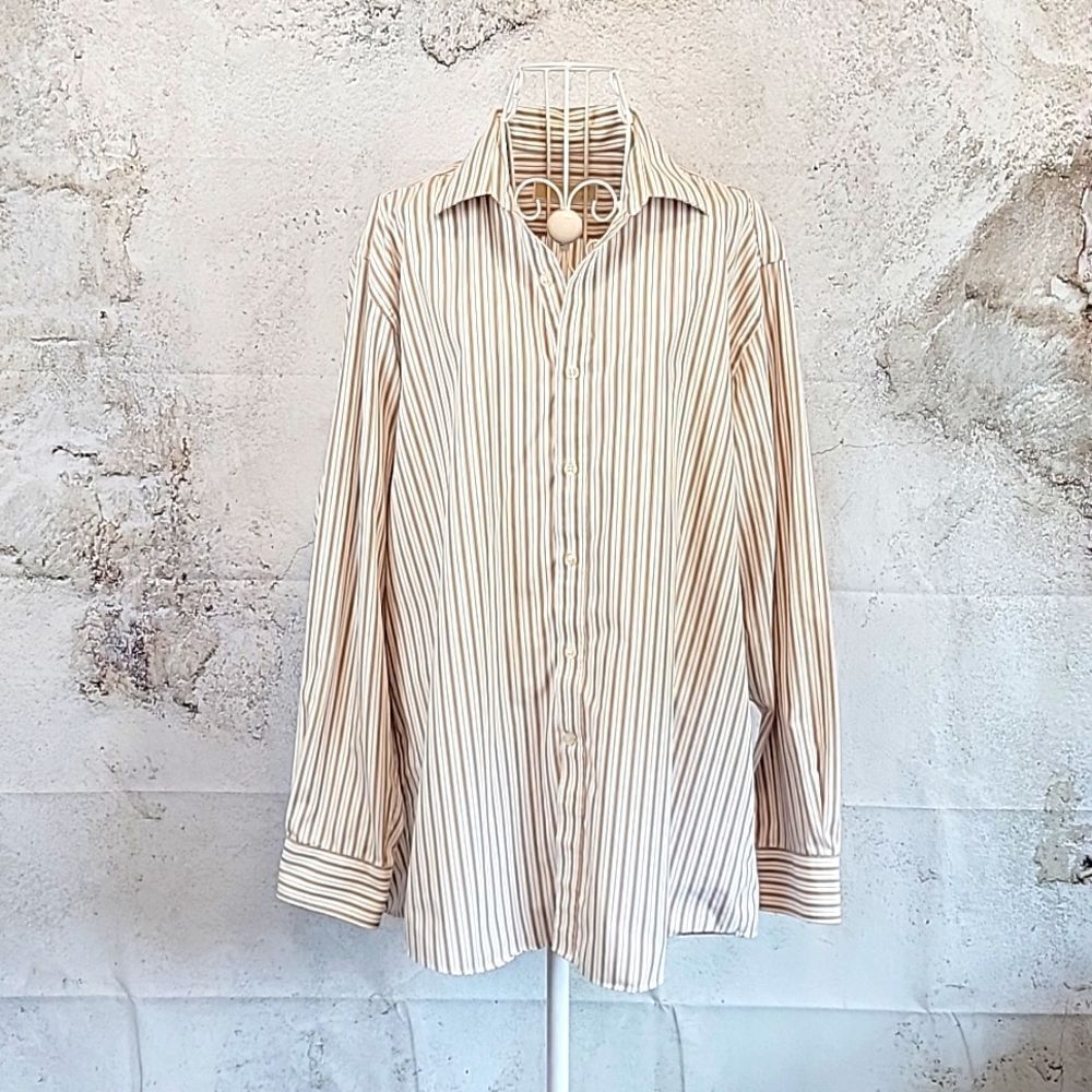 Michael Kors striped button-down dress shirt Men's Size 34/35